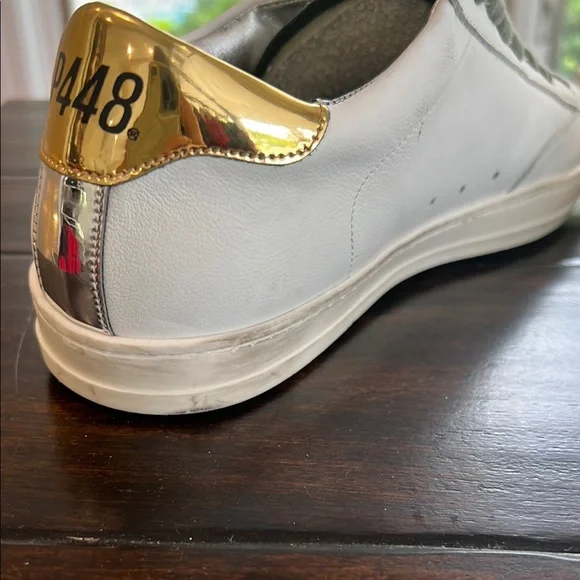 P448 White Sneakers with Metallic Accents - Picture 5 of 11